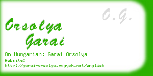 orsolya garai business card
